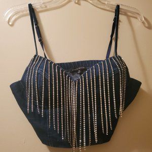 Diamond Denim Bralette